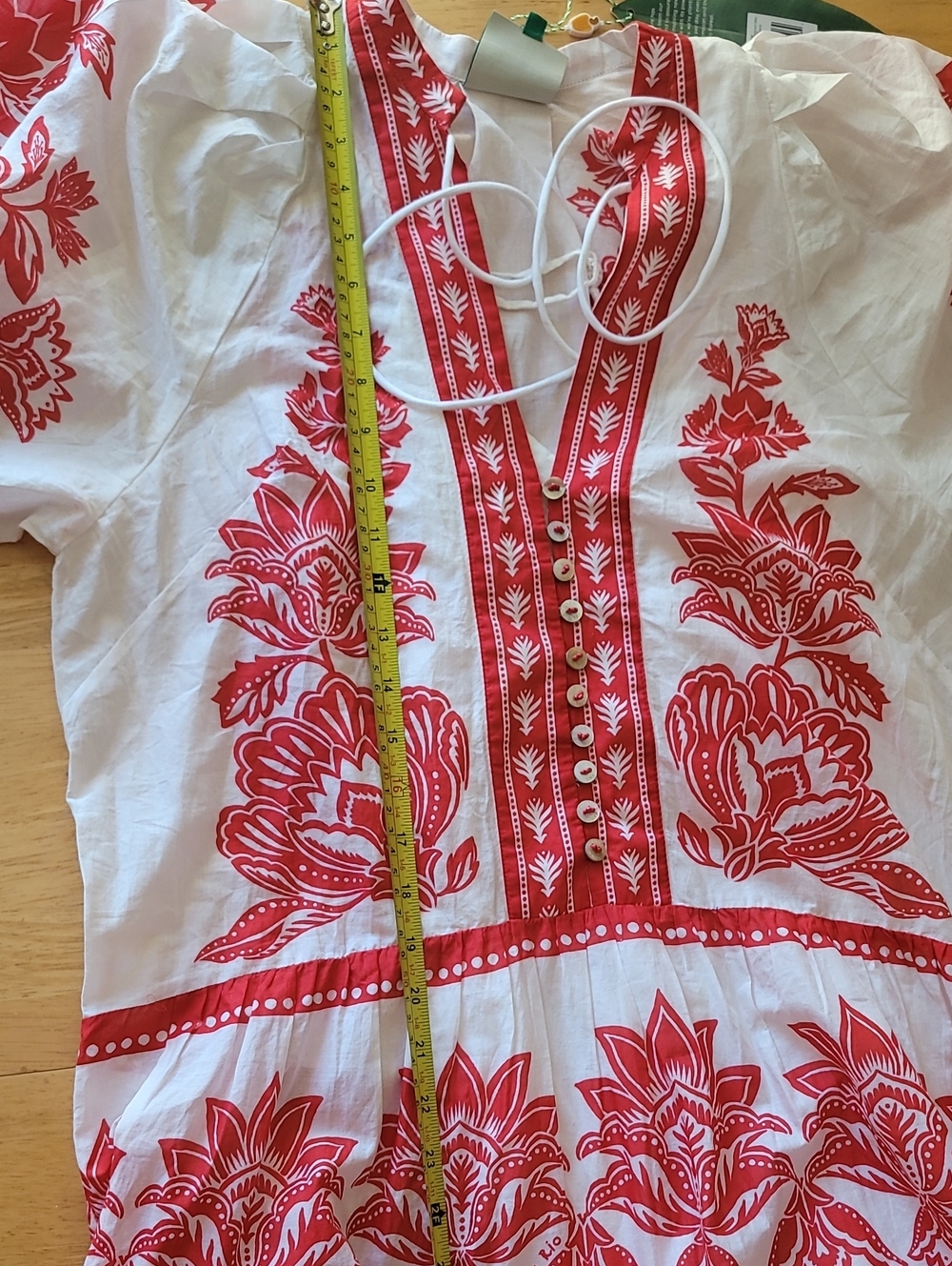 FARM Rio Off-white Boho Garden Short Sleeve Midi Dress - Picture 9 of 13